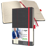 sigel buchkalender Conceptum 2025 design Casual, grau/rot