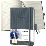 sigel taschenkalender Conceptum 2025, ca. din A6, grau