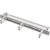 LogiLink 19" keystone Patch Panel, 16-Port, geschirmt, grau