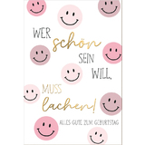 SUSY card Geburtstagskarte bee yourself "Lachende Gesichter"