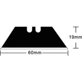 Hansa Ersatzklingen, Klingenbreite: 19 mm, 60 Grad, schwarz