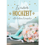 CACTUS hochzeitskarte "Schuhe und Blumenstrau"