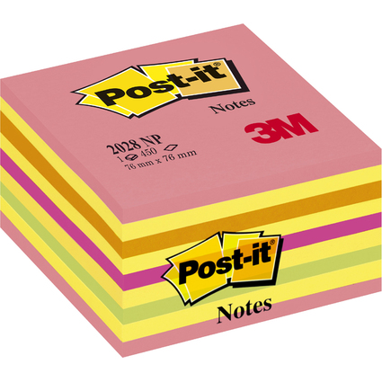 Post-it Haftnotiz-Wrfel, 76 x 76 mm, Neon-Pinktne