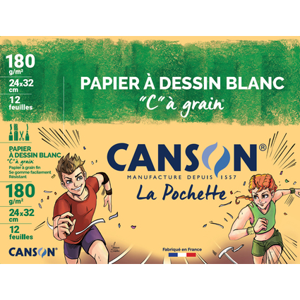 CANSON Zeichenpapier "C"  Grain, 320 x 240 mm, 180 g/qm