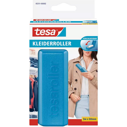 tesa Fussel-Roller, 3 m x 80 mm, mit Klappmechanismus