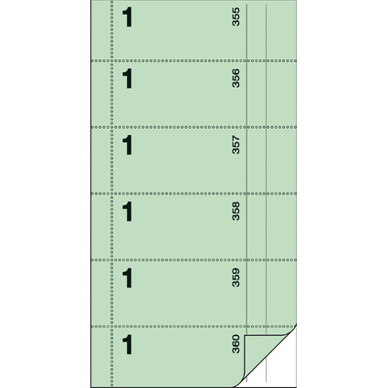 sigel Formularbuch "Bonbuch", Kellner-Nr. 1, hellgrn