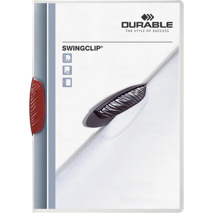 DURABLE Klemmhefter SWINGCLIP, DIN A4, Clip rot