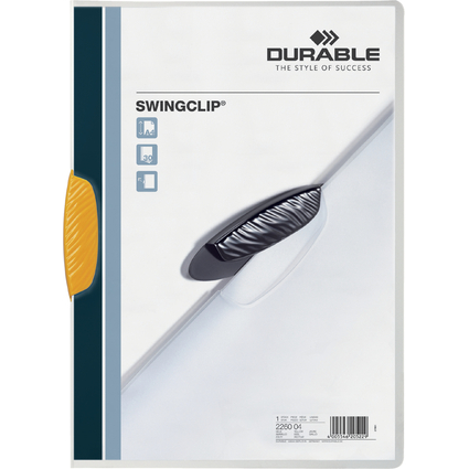 DURABLE Klemmhefter SWINGCLIP, DIN A4, Clip gelb