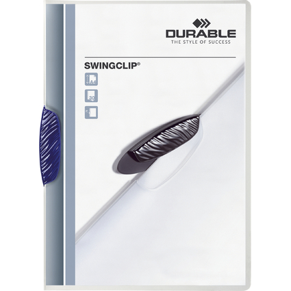 DURABLE Klemmhefter SWINGCLIP, DIN A4, Clip dunkelblau