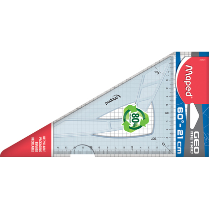 Maped Zeichendreieck Geometric 60 Grad, Kathetenlnge:210 mm