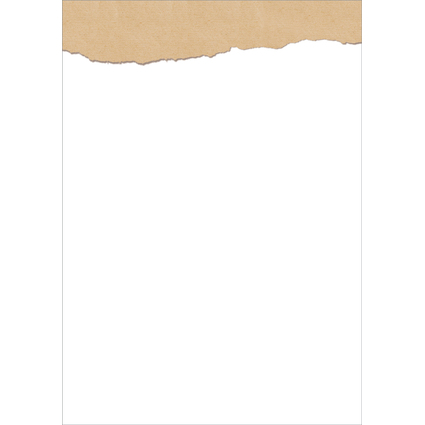 sigel Design-Papier "Torn kraft paper", DIN A4, 90 g/qm