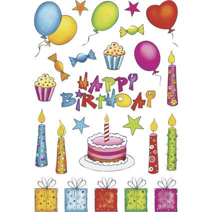 HERMA Geschenke-Sticker DECOR "Geburtstag", beglimmert