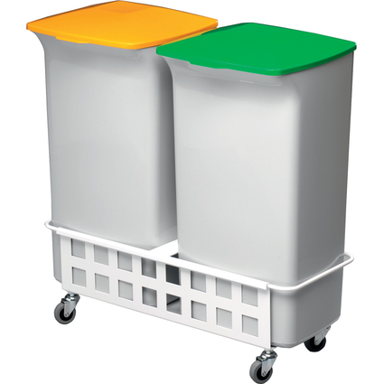 DURABLE Fahrwagen DURABIN SQUARE TROLLEY DUO 40, wei