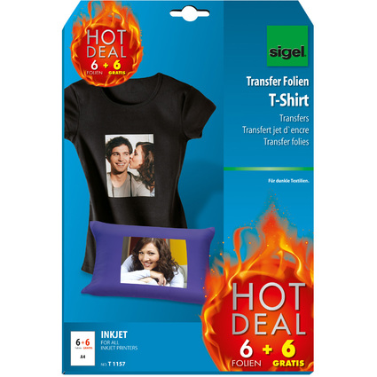 sigel T-Shirt Inkjet-Transfer-Folien "HOT DEAL" Aktion,250my