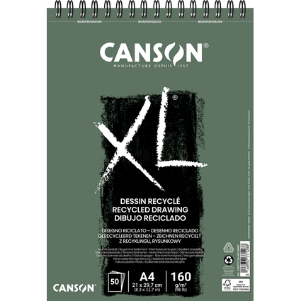 CANSON Skizzen- und Studienblock "XL RECYCLED", DIN A4