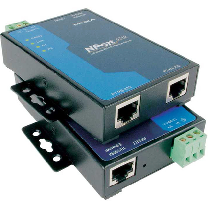 MOXA Serial Device Server, 2 Port, RS-232, Nport-5210