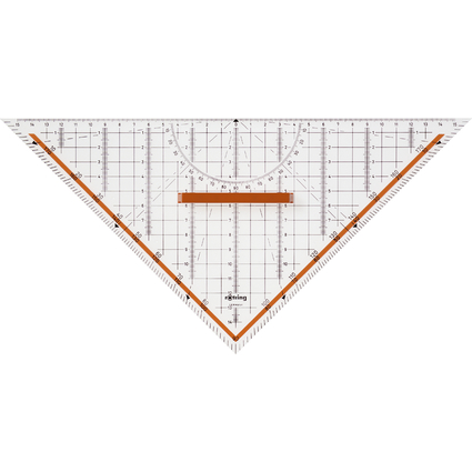 rotring Geometriedreieck Centro, mit abnehmbarem Griff