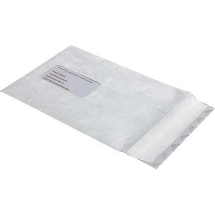 Tyvek Versandtaschen C5, mit Fenster, 55 g/qm, wei