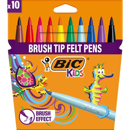 BIC KIDS Fasermaler Visaquarelle, 10er Kartonetui