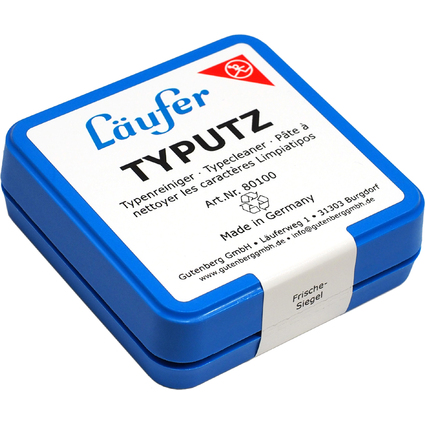 Lufer Typutz Typenreiniger, in wiederverschliebarer Dose