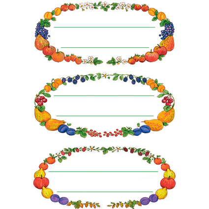 HERMA Haushalts-Etiketten Frchtekrnze, 76 x 35 mm, bunt