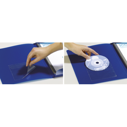 DURABLE Selbstklebetaschen POCKETFIX CD/DVD, transparent