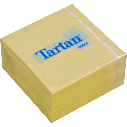 Tartan Haftnotiz Wrfel, 76 x 76 mm, gelb, 400 Blatt