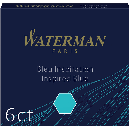 WATERMAN Standard Tintenpatronen, blau, lschbar