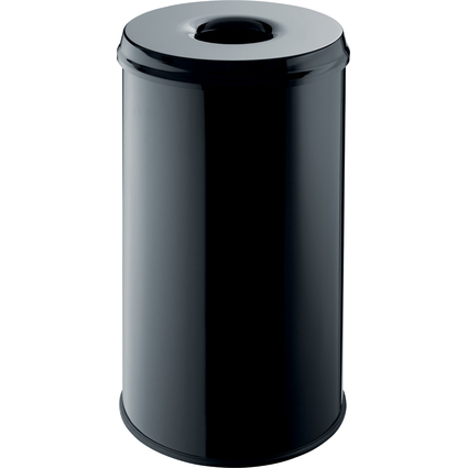 helit Stahl-Papierkorb "the guardian", 50 Liter, schwarz