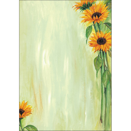 sigel Design-Papier, DIN A4, 90 g/qm, Motiv "Sunflower"