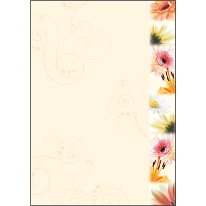 sigel Design-Papier, DIN A4, 90 g/qm, Motiv "Flowerstyle"