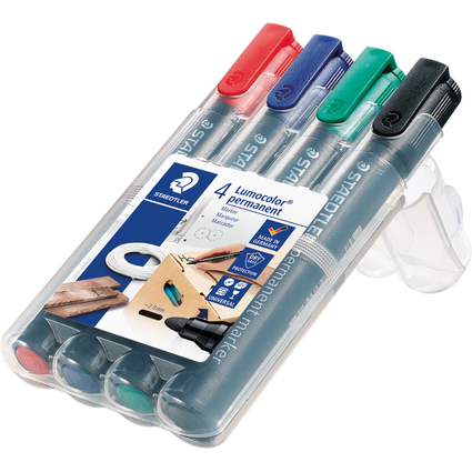 STAEDTLER Lumocolor Permanent-Marker 352, 4er Etui