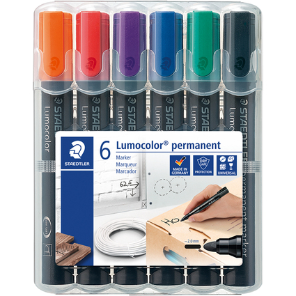 STAEDTLER Lumocolor Permanent-Marker 352, 6er Etui