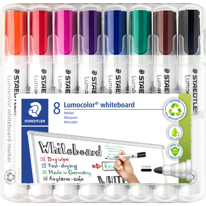 STAEDTLER Lumocolor Whiteboard-Marker 351, 8er Etui