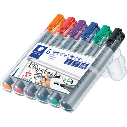 STAEDTLER Lumocolor Flipchart-Marker 356, 6er Etui