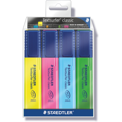 STAEDTLER Textmarker "Textsurfer classic", 4er Etui