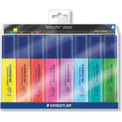 STAEDTLER Textmarker "Textsurfer classic", 8er Etui