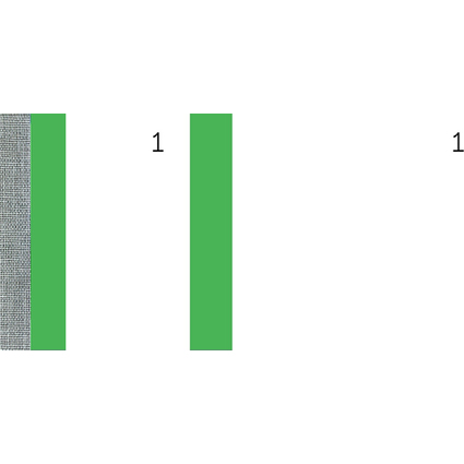 ELVE Bon-Block, grn, Mae: (B)135 x (H)60 mm