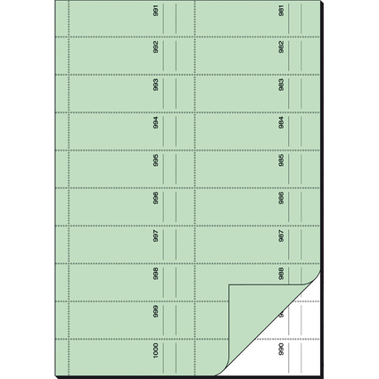 sigel Formularbuch "Bonbuch", A4, 1000 Abrisse, grn