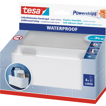 tesa Powerstrips Aufbewahrungs-Korb WATERPROOF Regal Zoom