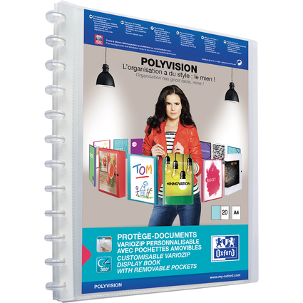 Oxford Sichtbuch Vario-Zipp POLYVISION, farblos transparent