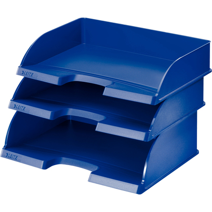 LEITZ Briefablage Plus Jumbo, DIN A4 quer, Polystyrol, blau