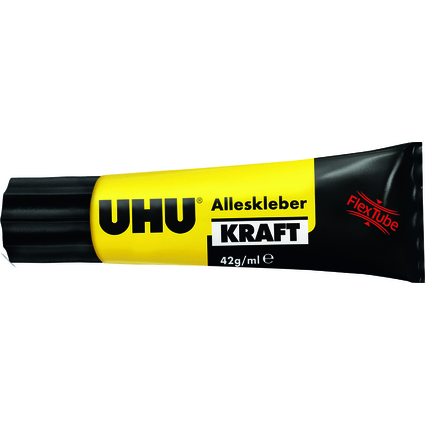 UHU Alleskleber Kraft FLEX + CLEAN, transparent, 42 g