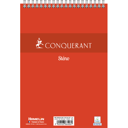 CONQUERANT SEPT Steno-Block, liniert, 148 x 210 mm