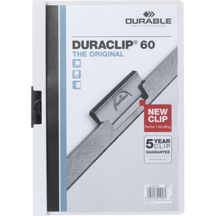 DURABLE Klemmhefter DURACLIP ORIGINAL 60, DIN A4, wei