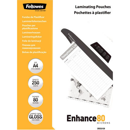 Fellowes Laminierfolientasche, DIN A4, 160 mic, Value Pack