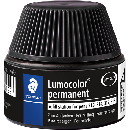 STAEDTLER Lumocolor Refill Station permanent, schwarz