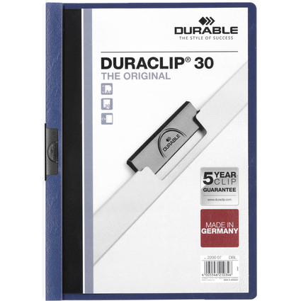 DURABLE Klemmhefter DURACLIP ORIGINAL 30, DIN A4, dunkelblau