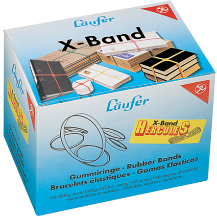 Lufer X-Band im Karton - 500 g, 250 x 25 mm, bunt sortiert