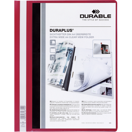 DURABLE Schnellhefter DURAPLUS, DIN A4, rot, berbreit